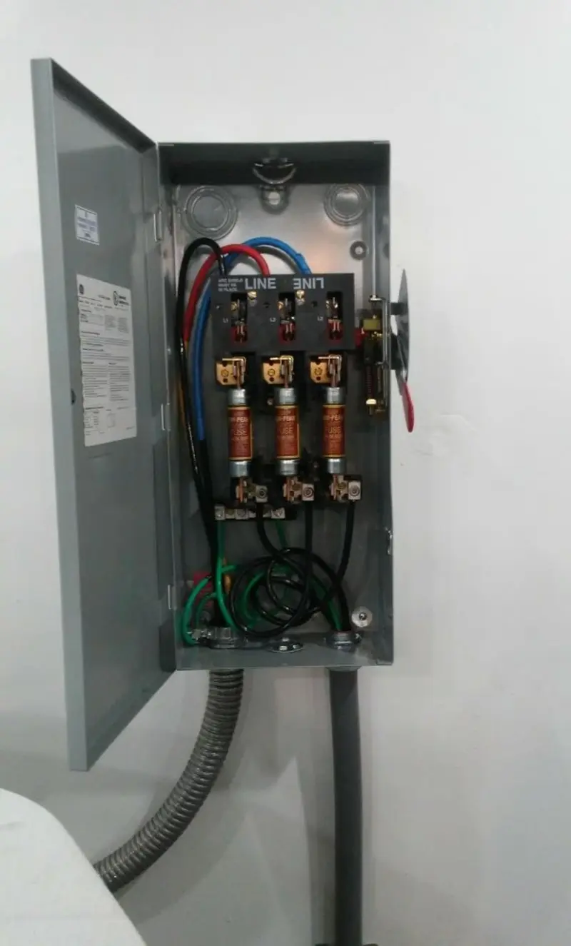 Three-phase disconnect switch installed for Electrical Wiring & Rewiring in Howard