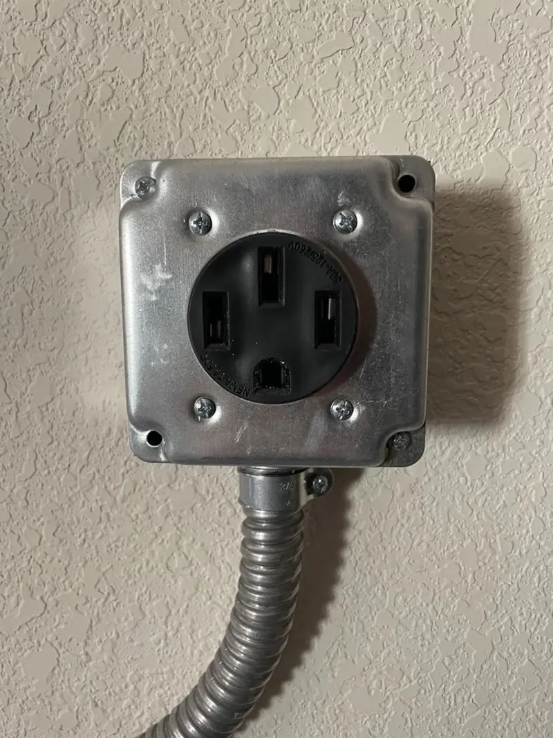 NEMA 14-50 outlet installed for Electrical Panel Upgrade in Howard
